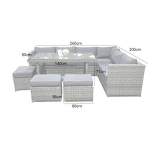 Load image into Gallery viewer, Riviera Rattan Sofa &amp; Table 9 Seater Set
