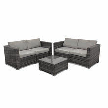Load image into Gallery viewer, Modular Social Rattan 4 Seater Sofa Set with Coffee Table
